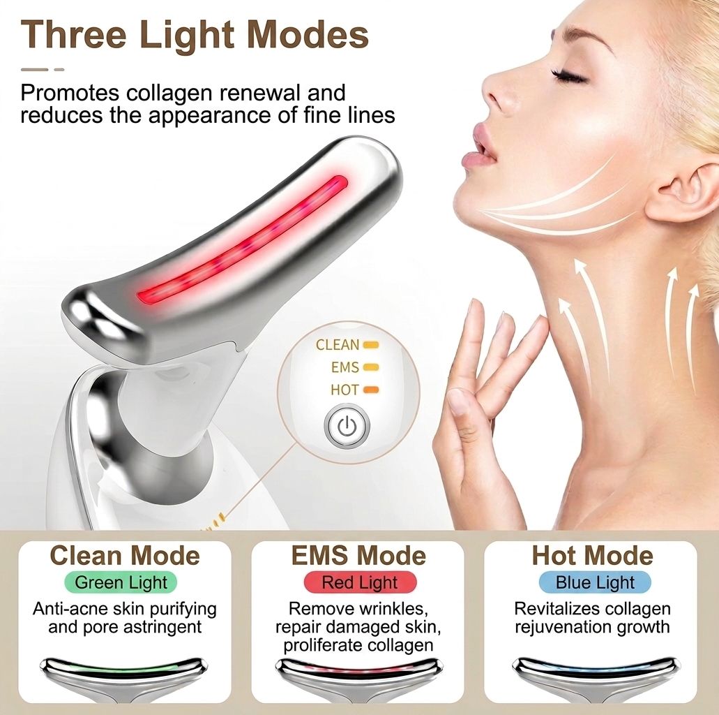 Appareil de Lifting "V-Face" & Redéfinisseur de Mâchoire EMS — Blanc (2/2)
