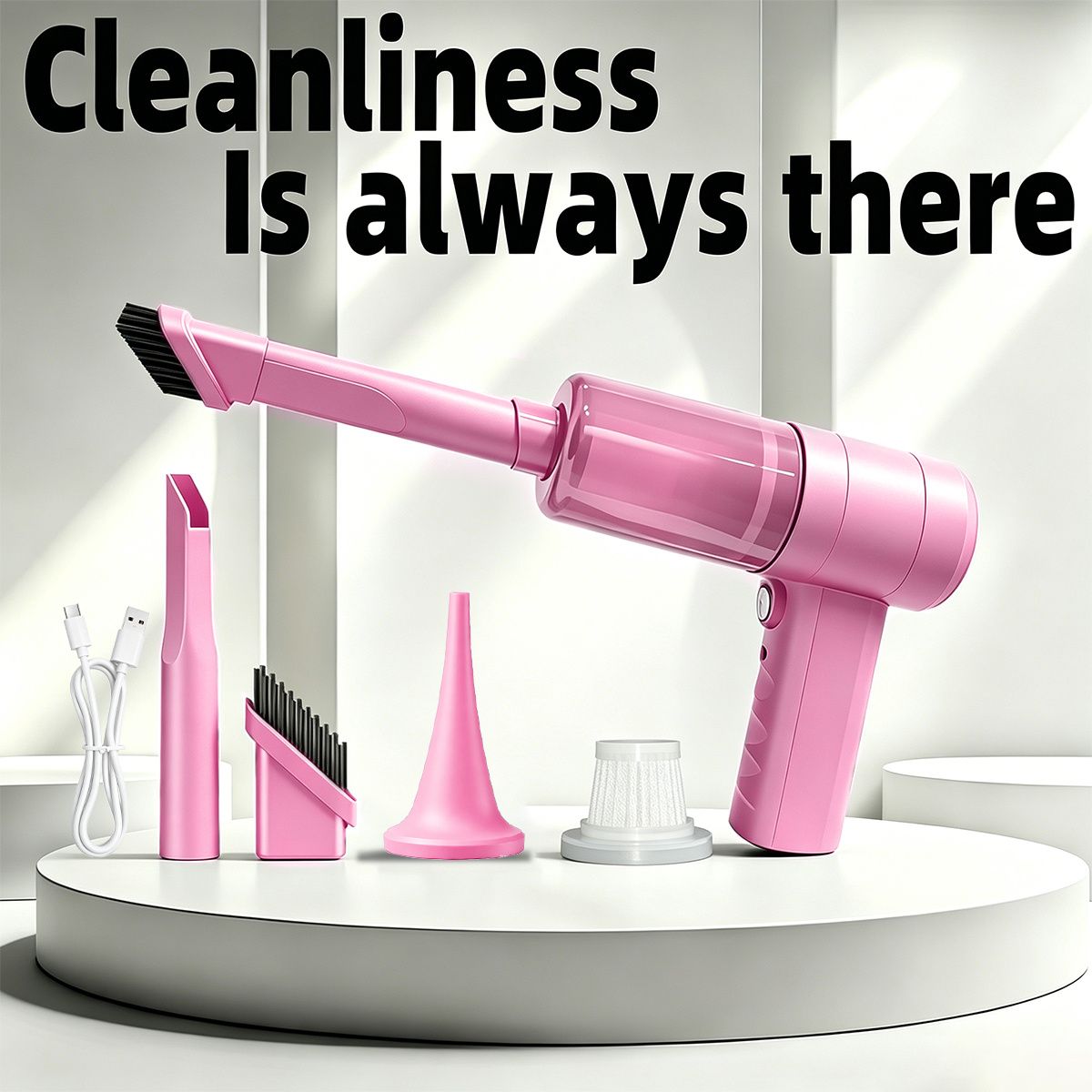 Handheld Vacuum "TurboVac" – Cordless 2-in-1, Vacuum & Blower