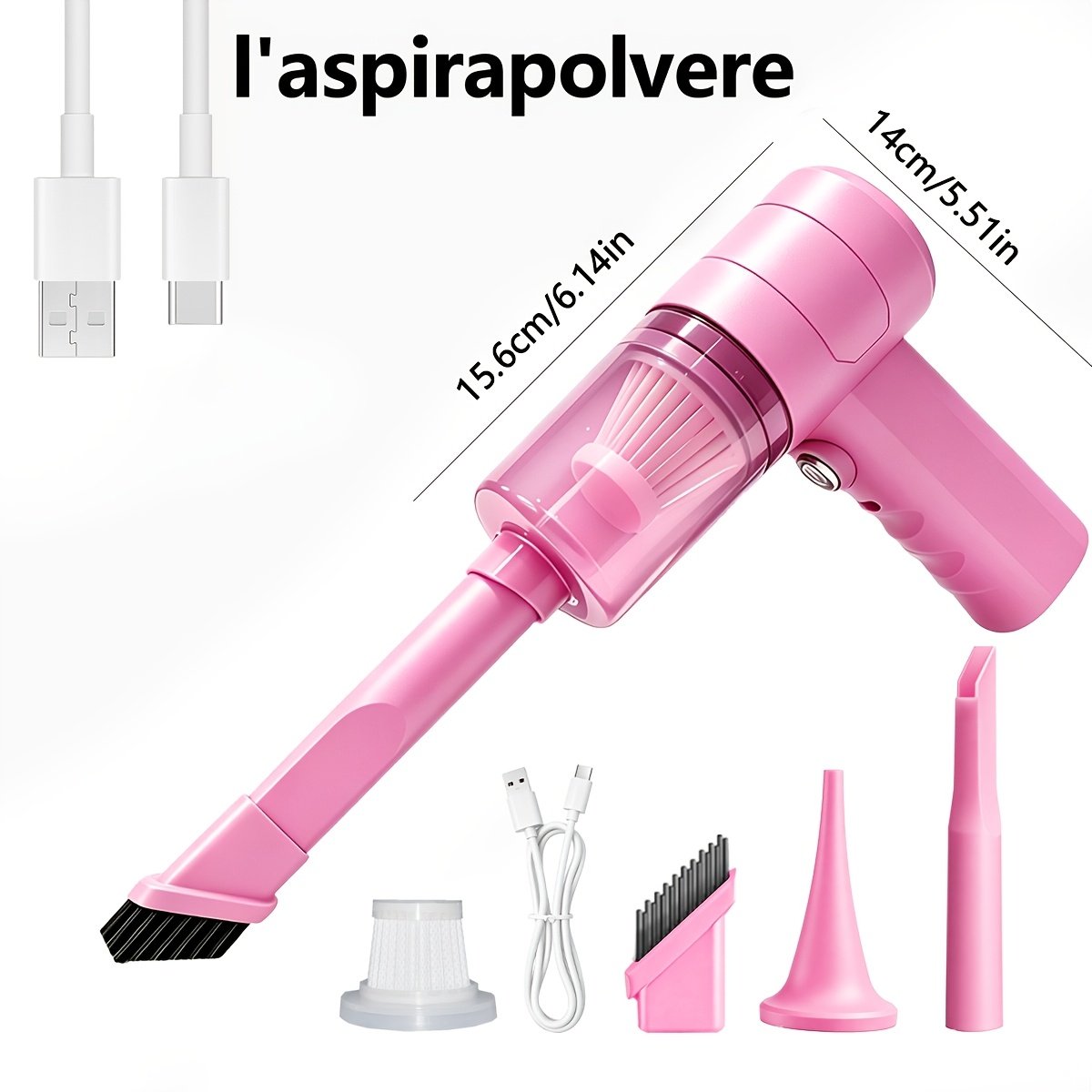 Aspirateur à Main « TurboVac » – Sans Fil 2-en-1, Aspire & Souffle — default (8/9)