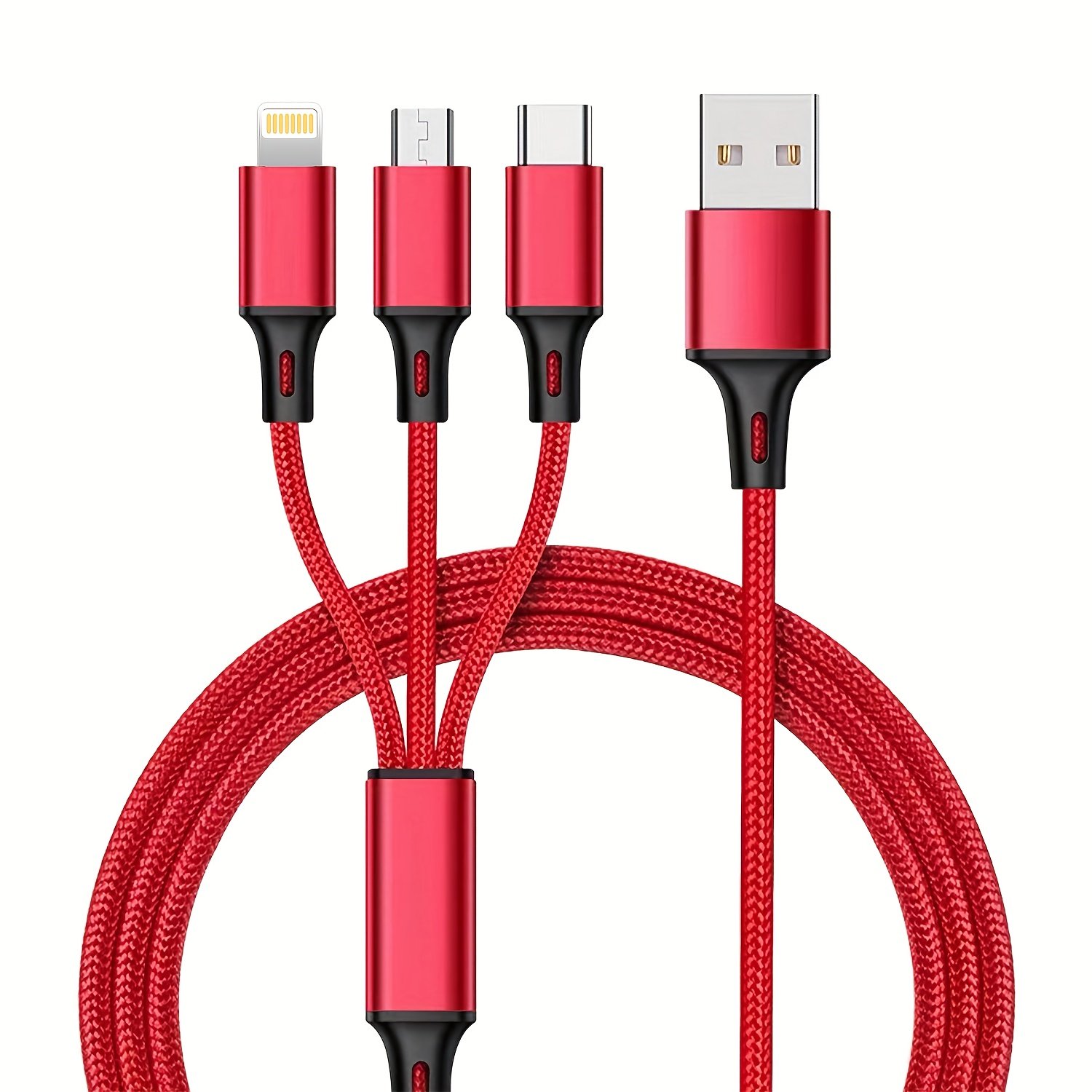 Câble « Trio » – 3-en-1 USB-C, Lightning et Micro-USB Nylon Renforcé — 1 m (4/8)