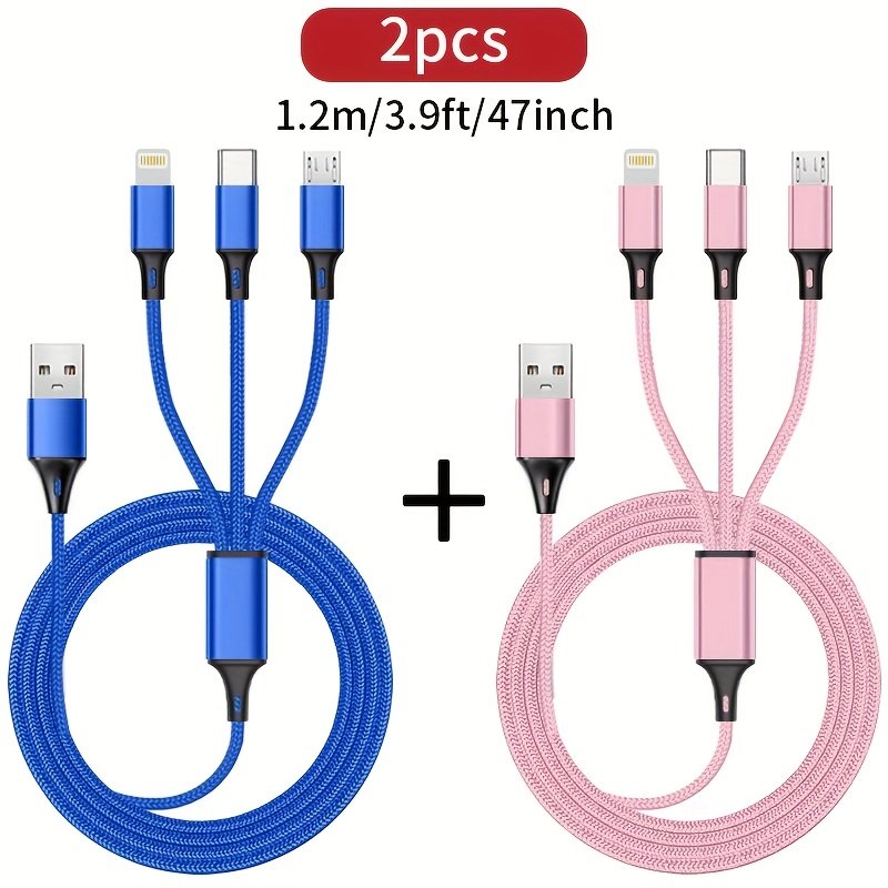 Câble « Trio » – 3-en-1 USB-C, Lightning et Micro-USB Nylon Renforcé — 1 m (8/8)