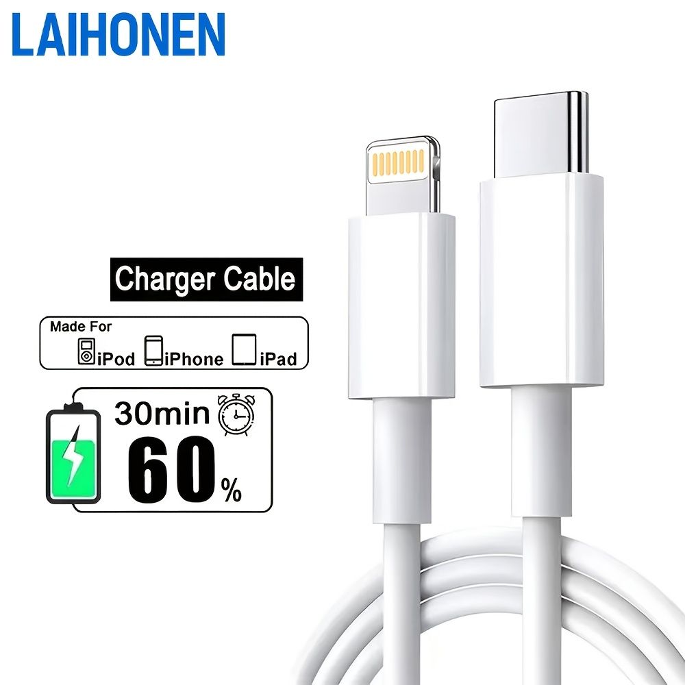 Cable "Swift" – USB-C to Lightning Fast Charging Braided Nylon — 1 m