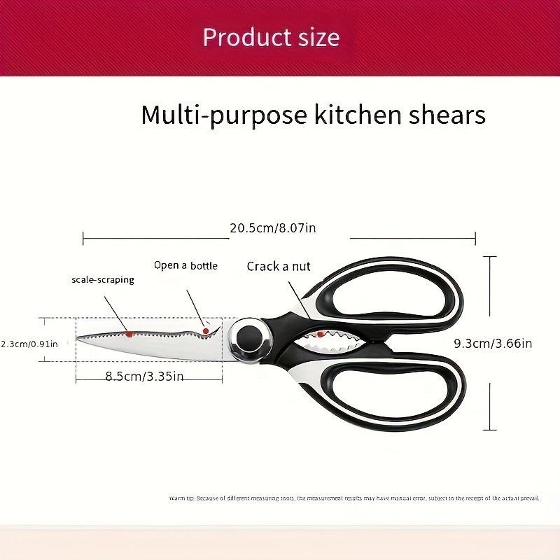 Ciseaux de Cuisine Inox Multifonction « Coupe-Tout » – Volaille, Herbes & Décapsuleur — default (3/9)