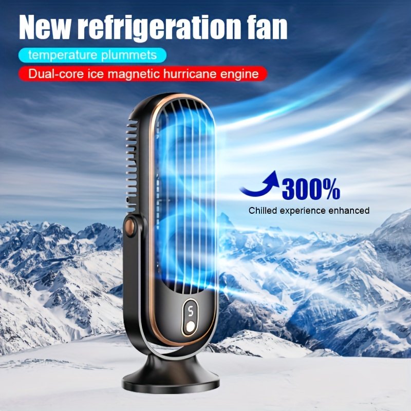Rafraîchisseur Portable « Cyclone 720° » – Double Moteur, 5 Vitesses — Bleu (7/9)