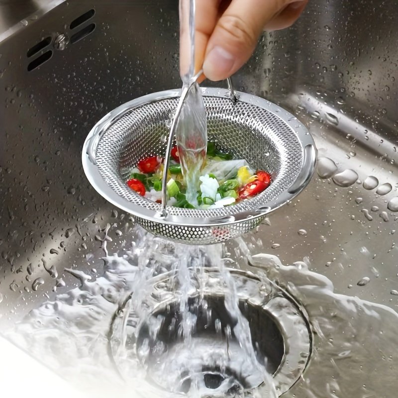 Filtre d'Évier Inox « DrainStop » – Poignée Pratique, Anti-Bouchon & Antirouille — default (4/4)