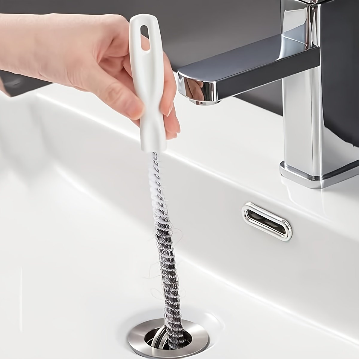 Furet Déboucheur « CheveuStop » – Tige Flexible Éviers & Douches — 1 pièce (4/10)