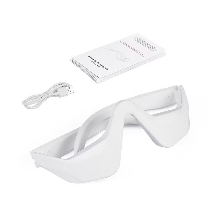 2-in-1 Eye Contour Massager: Red Light & EMS Anti-Puffiness