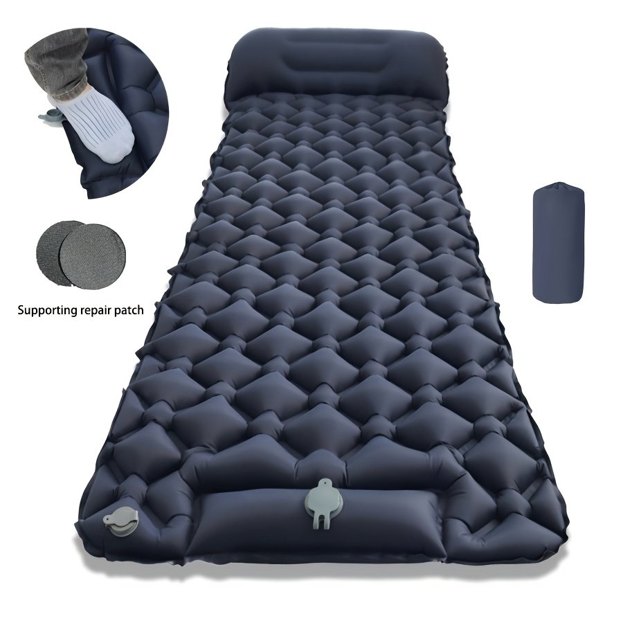 Matelas Gonflable Camping 1 Personne « Quick Air » – Gonflage en 1 Minute — Vert pluie printanière (10/15)