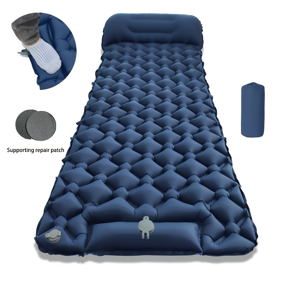 Matelas Gonflable Camping 1 Personne « Quick Air » – Gonflage en 1 Minute — Vert pluie printanière (11/15)
