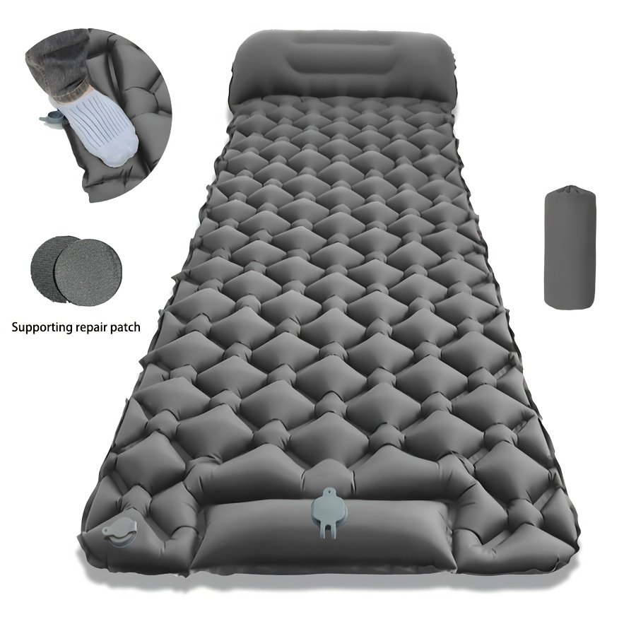 Matelas Gonflable Camping 1 Personne « Quick Air » – Gonflage en 1 Minute — Vert pluie printanière (12/15)