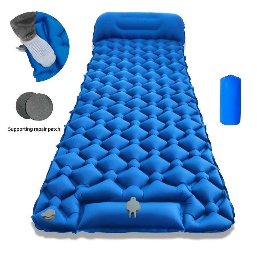 Matelas Gonflable Camping 1 Personne « Quick Air » – Gonflage en 1 Minute — Vert pluie printanière (3/15)