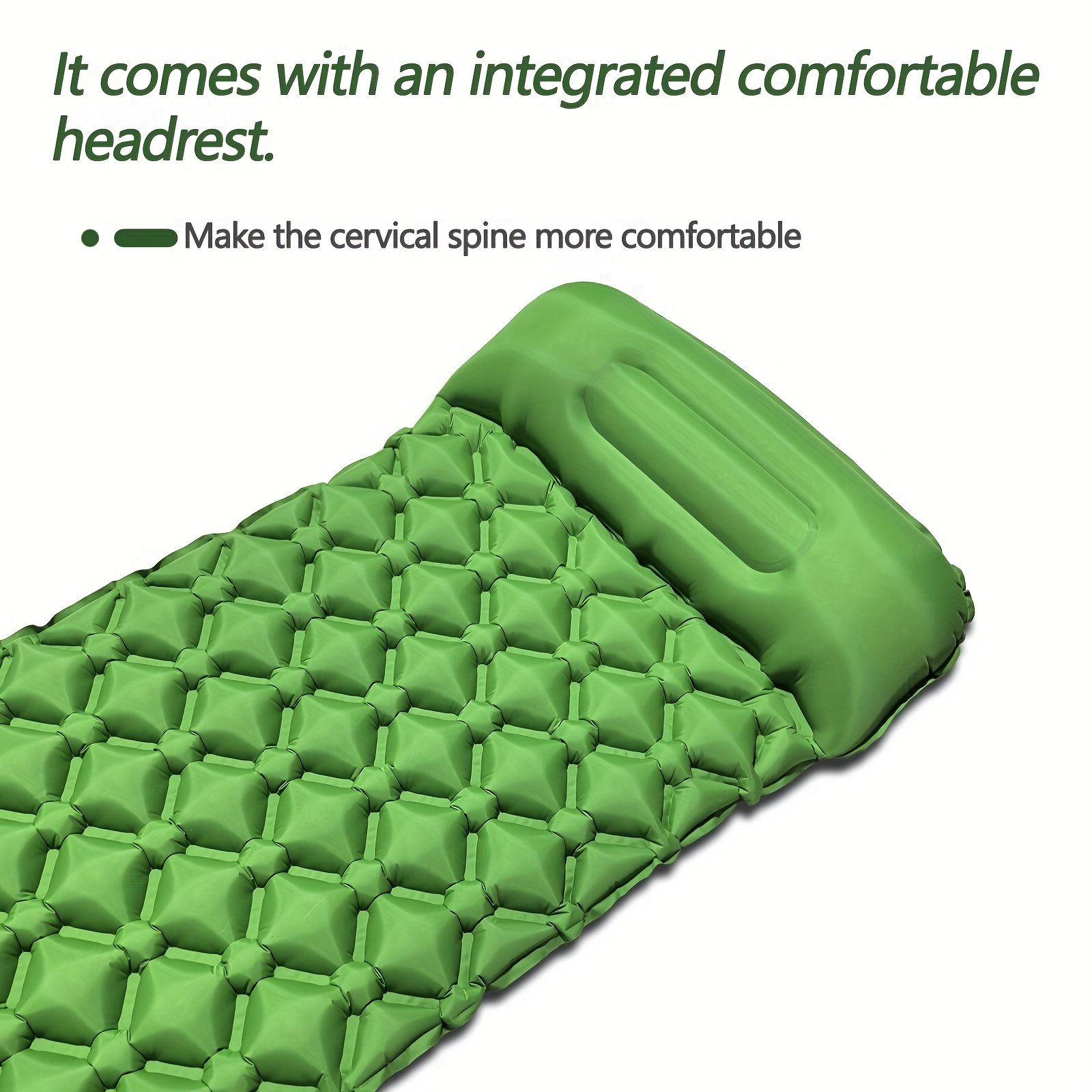 Matelas Gonflable Camping 1 Personne « Quick Air » – Gonflage en 1 Minute — Vert pluie printanière (9/15)