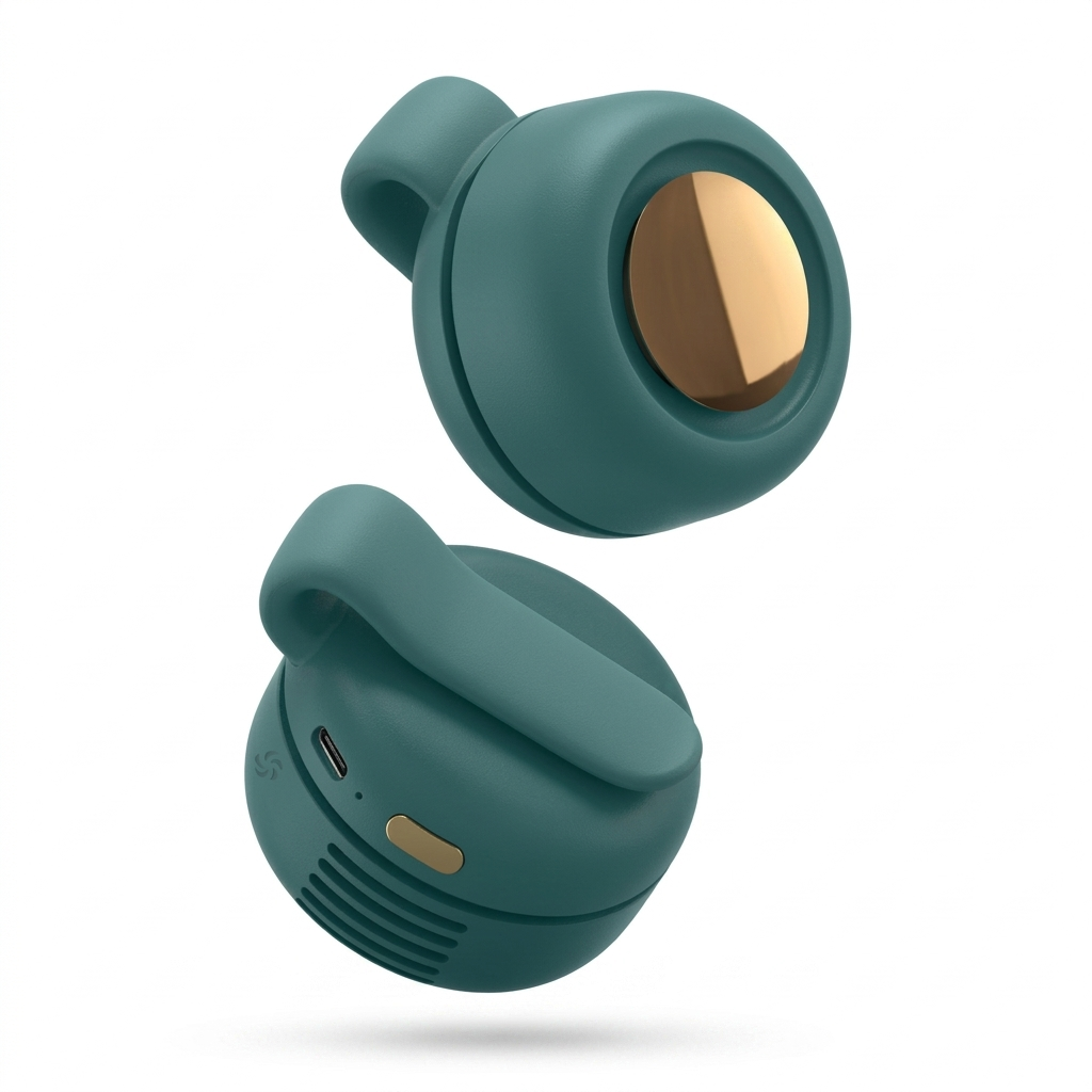 "Whirlwind" Portable Mini Fan – Waist Clip & Neckband — Green