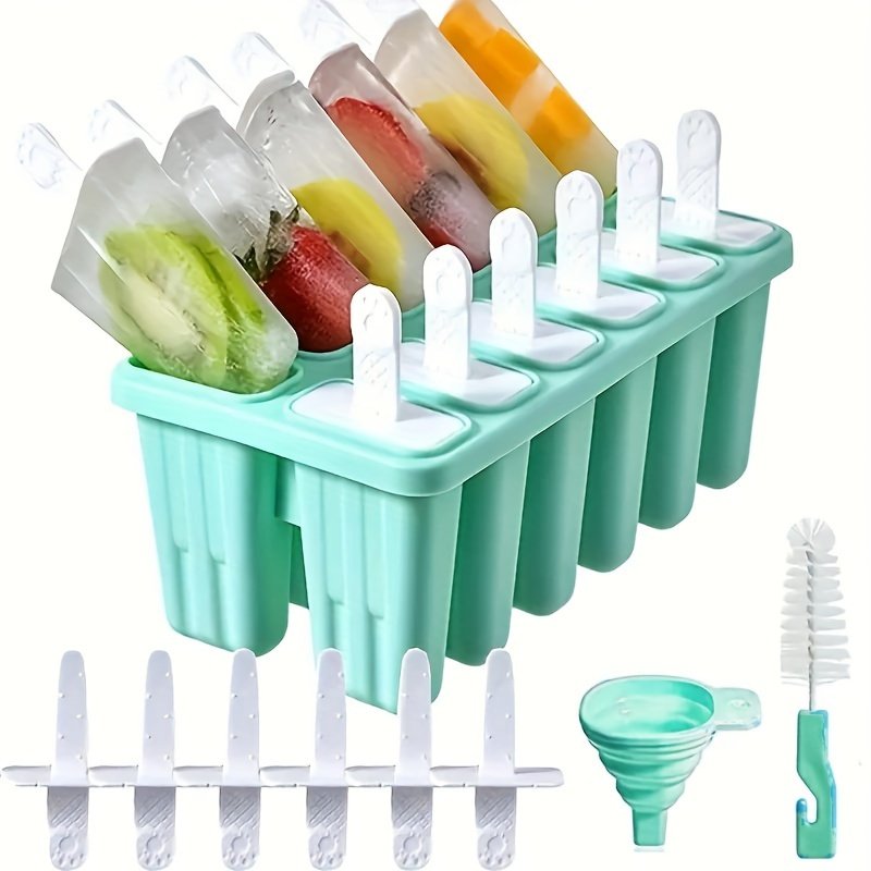 Moules à Glace Silicone « FrostiPop » – Bâtonnets Maison Faciles à Démouler — Bleu (5/11)