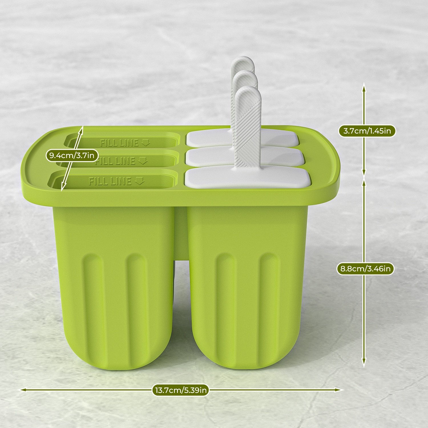 Moules à Glace Silicone « FrostiPop » – Bâtonnets Maison Faciles à Démouler — Bleu (7/11)