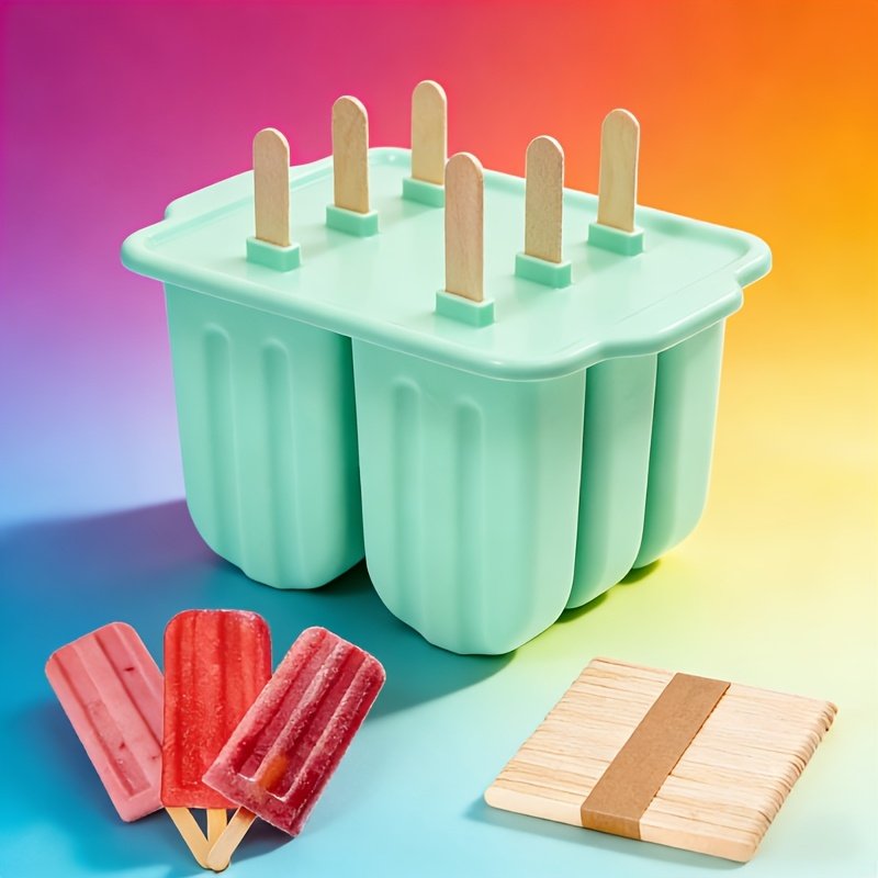 Moules à Glace Silicone « FrostiPop » – Bâtonnets Maison Faciles à Démouler — Bleu (6/11)