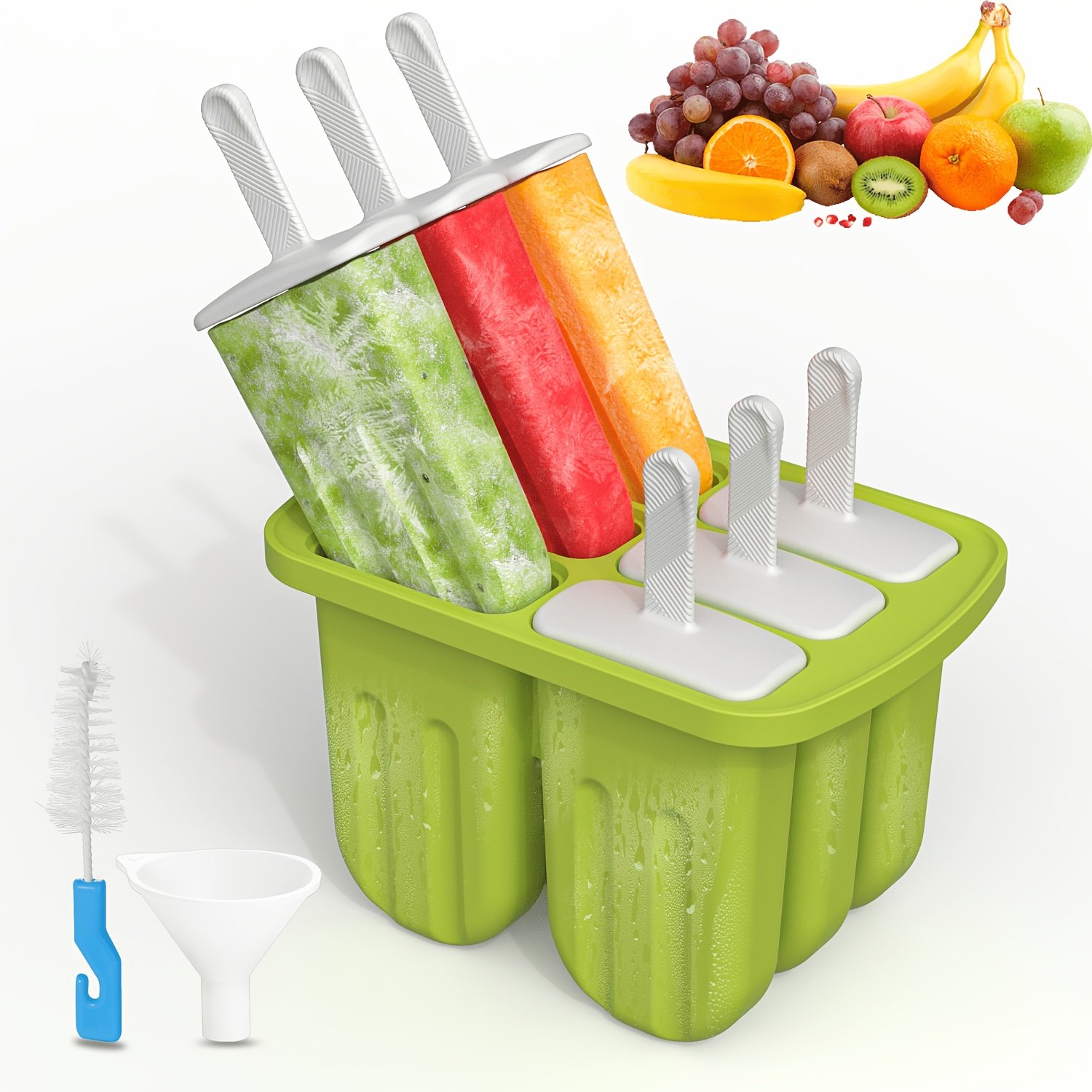 Moules à Glace Silicone « FrostiPop » – Bâtonnets Maison Faciles à Démouler — Bleu (2/11)