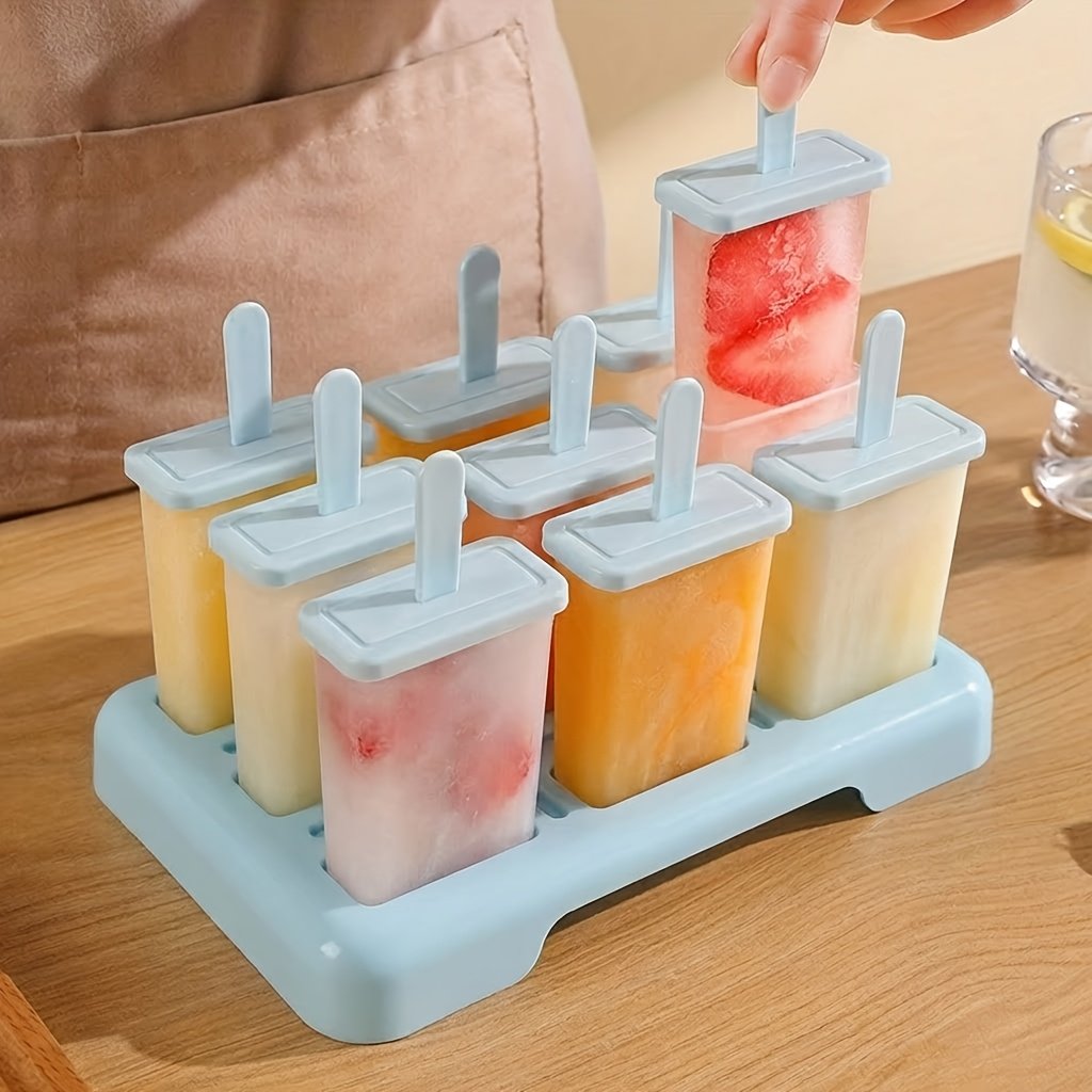 Moules à Glace Silicone « FrostiPop » – Bâtonnets Maison Faciles à Démouler — Bleu (3/11)