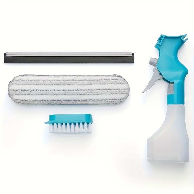 Nettoyeur de Vitres 4-en-1 « CristalNet » – Spray, Raclette & Brosse — default (4/9)