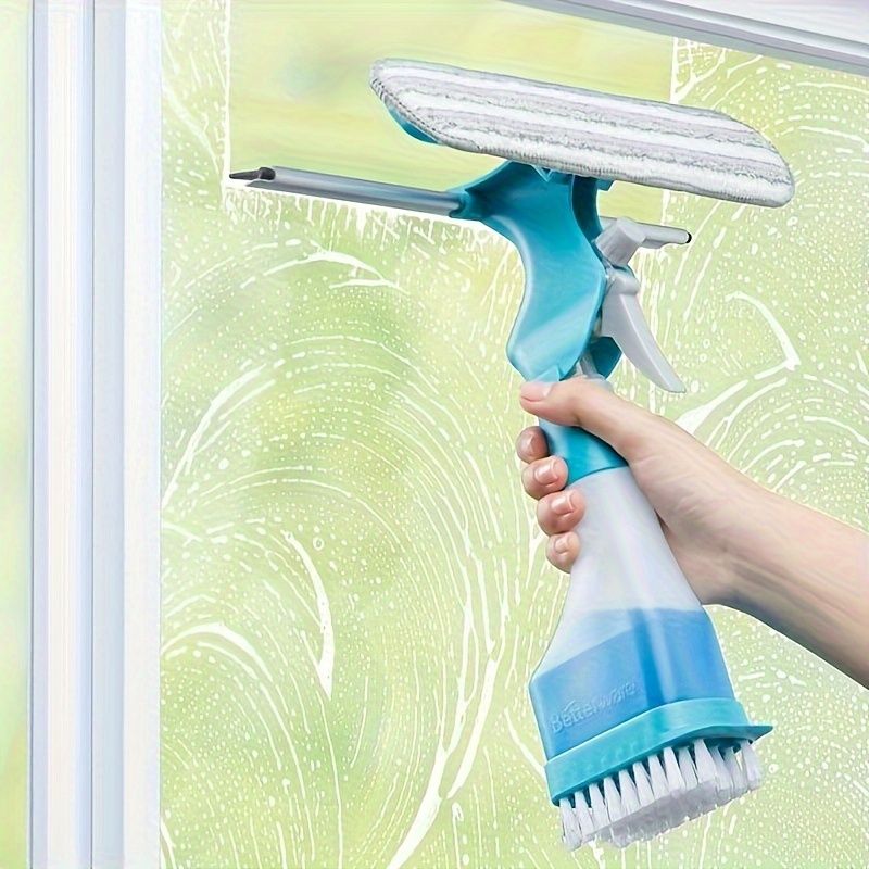 4-in-1 Window Cleaner "CristalNet" – Spray, Squeegee & Scrubber