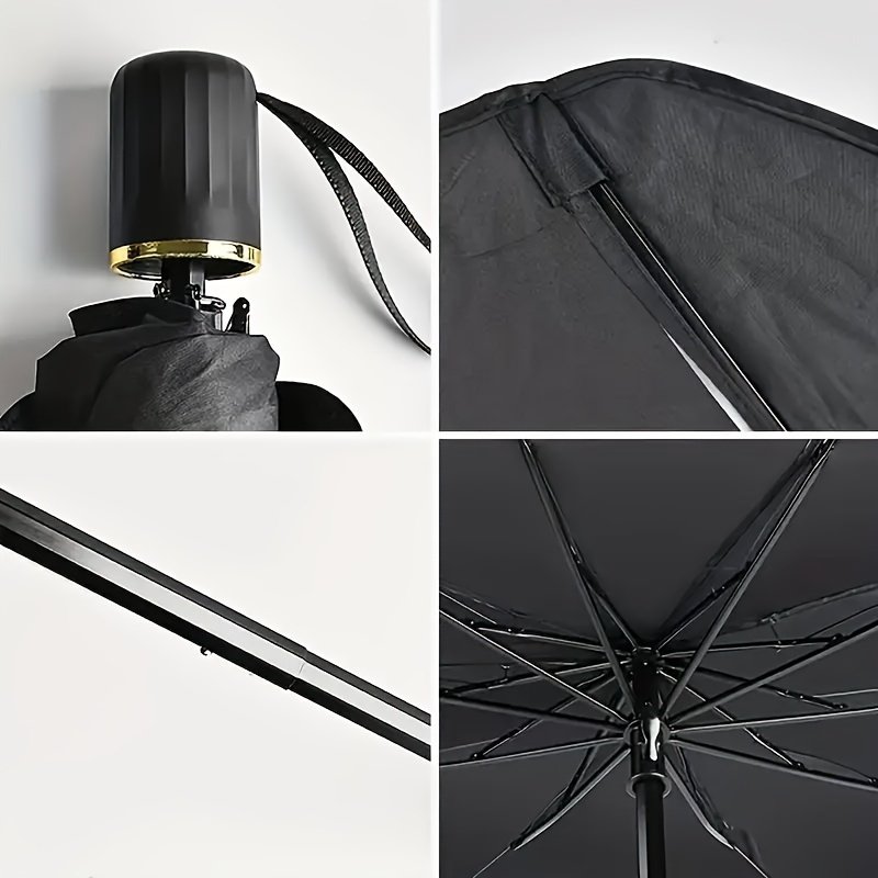 Pare-Soleil Parapluie « LaserShield » – Film Laser Haute Réflexion, Housse Incluse — Argent titane (5/9)