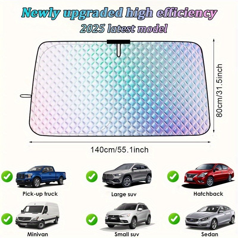 Pare-Soleil Voiture Pliable « Cool Drive » – Pare-Brise Anti-UV & Anti-Chaleur — default (8/8)