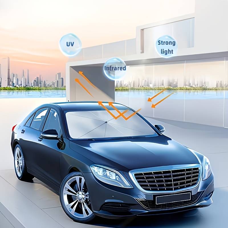 Titanium Car Sunshade "Silver Shield" – Heat-Insulating UV Protection