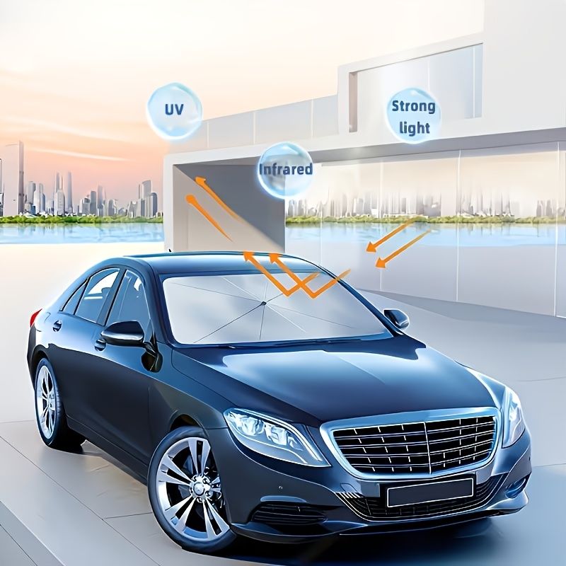 Titanium Car Sunshade "Silver Shield" – Heat-Insulating UV Protection