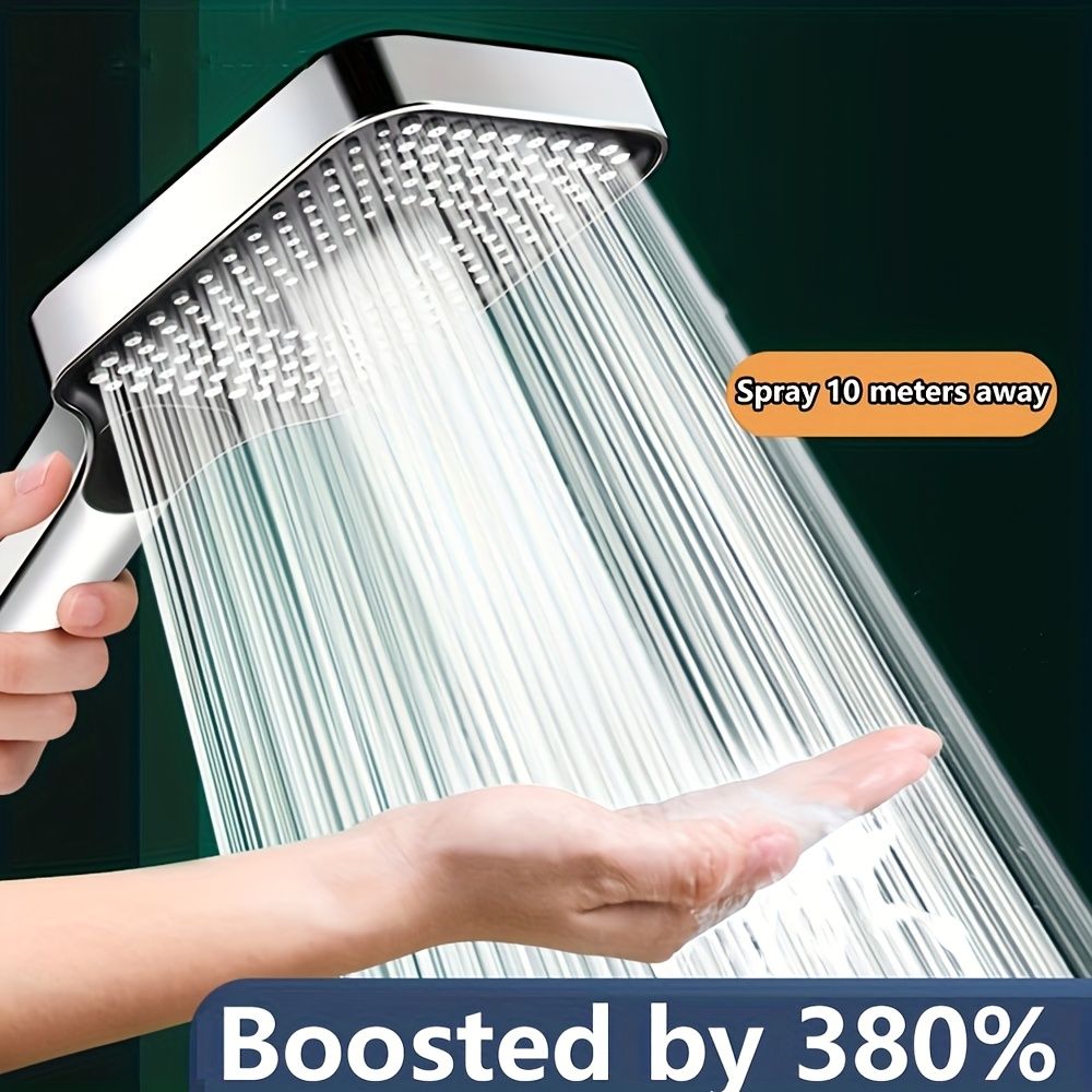 Shower Head "AquaLarge" – Wide Face, 3 Adjustable Spray Modes