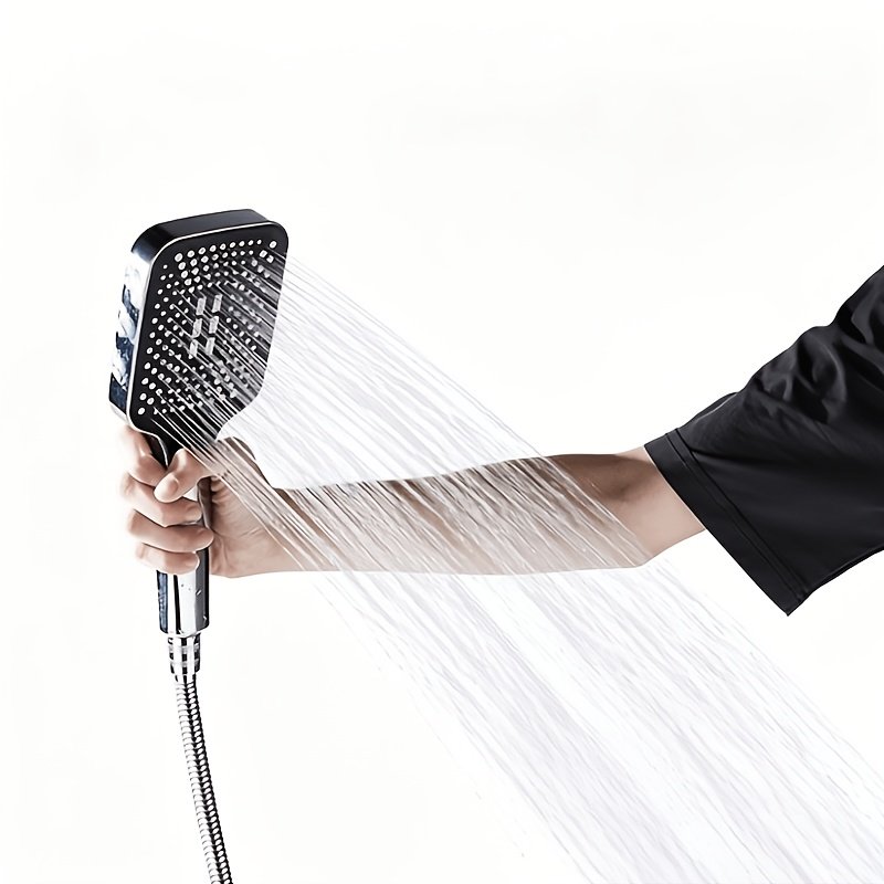 Pommeau de Douche « AquaLarge » – Grande Surface, 3 Jets Réglables — default (3/4)