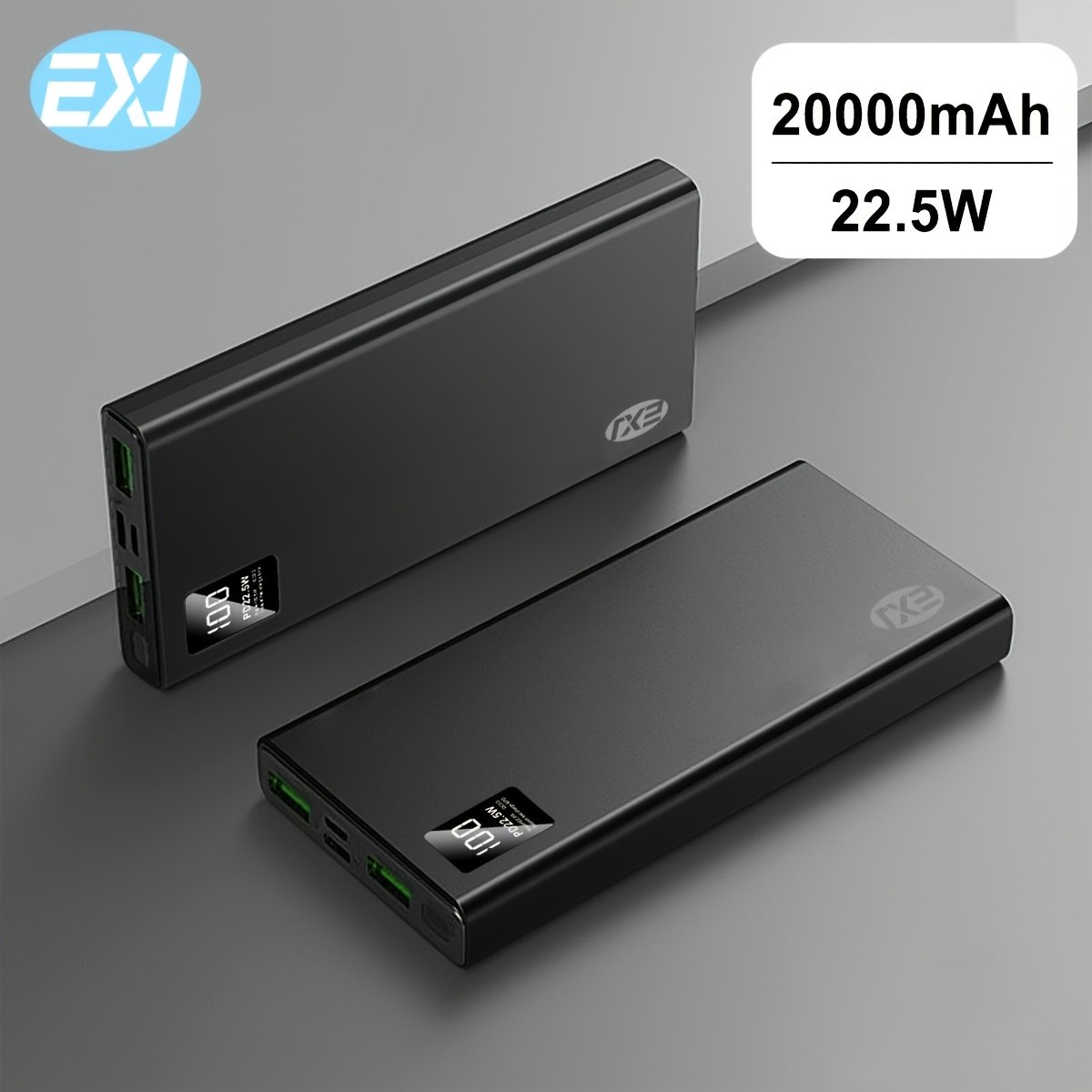 Powerbank « Trek » EXJ – 20 000 mAh Charge Rapide 22,5 W Outdoor — Noir (7/11)