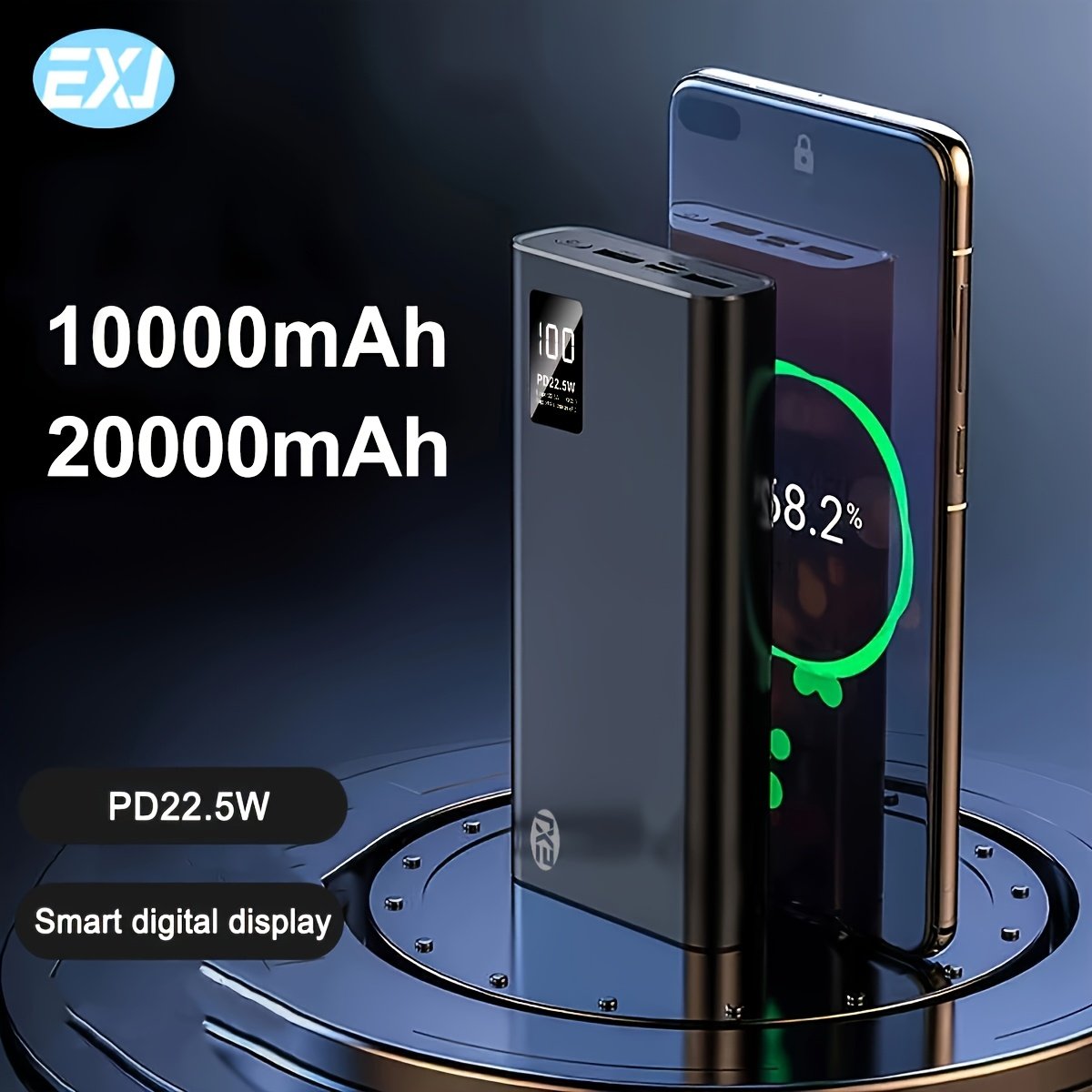 Powerbank « Trek » EXJ – 20 000 mAh Charge Rapide 22,5 W Outdoor — Noir (6/11)