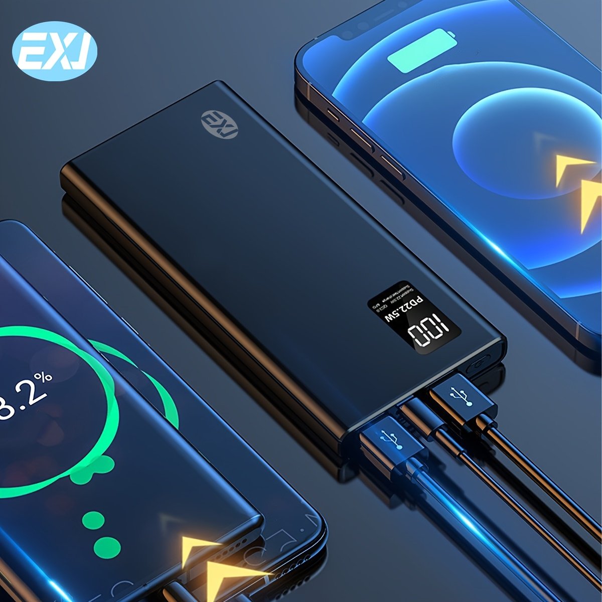 Powerbank « Trek » EXJ – 20 000 mAh Charge Rapide 22,5 W Outdoor — Noir (10/11)