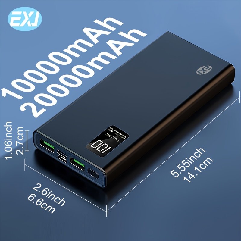 Powerbank « Trek » EXJ – 20 000 mAh Charge Rapide 22,5 W Outdoor — Noir (2/11)