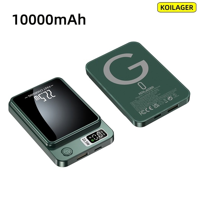 Powerbank « Snap » – Magnétique Sans Fil 10 000 mAh pour iPhone — Noir (6/9)