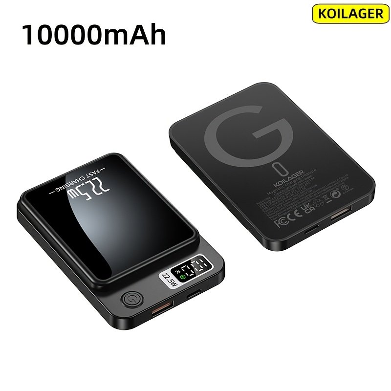 Powerbank « Snap » – Magnétique Sans Fil 10 000 mAh pour iPhone — Noir (4/9)