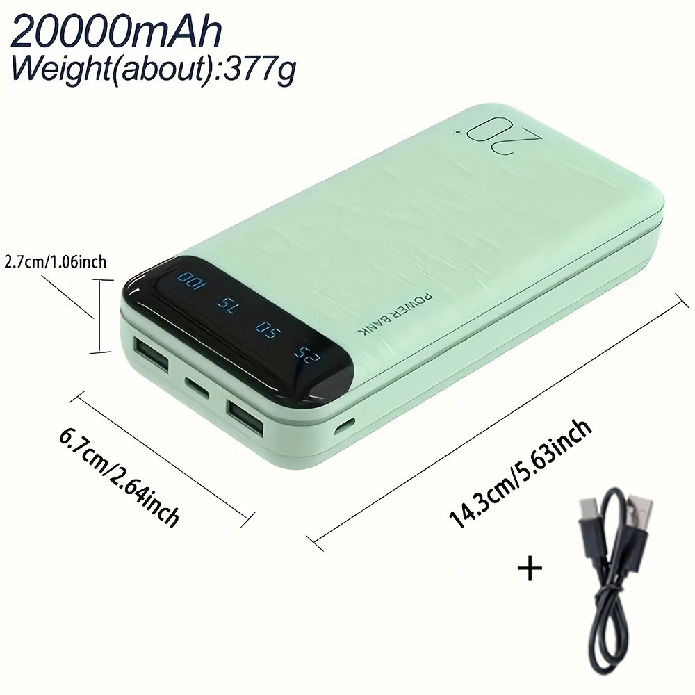 Powerbank « Marathon » – Batterie Externe 20 000 mAh Grande Capacité — Blanc (7/9)