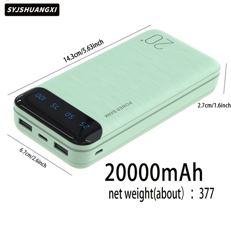 Powerbank « Marathon » – Batterie Externe 20 000 mAh Grande Capacité — Blanc (2/9)