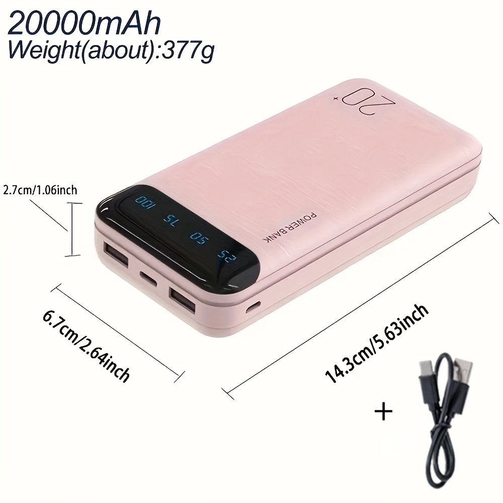 Powerbank « Marathon » – Batterie Externe 20 000 mAh Grande Capacité — Blanc (9/9)