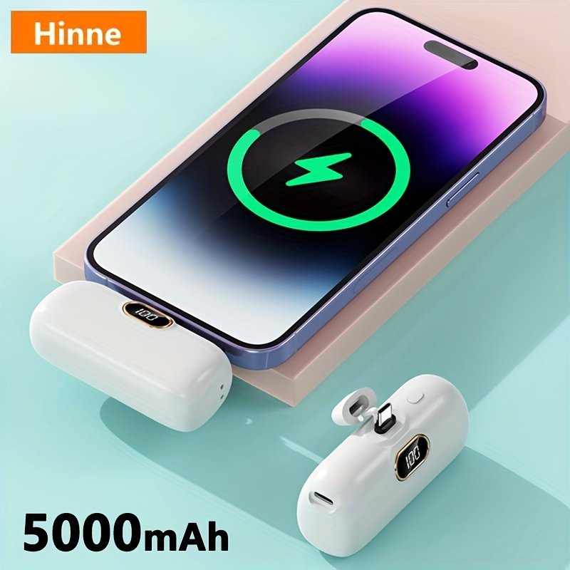 Powerbank « Pocket » – Mini Batterie Externe 5000 mAh Ultra-Compacte — Noir (10/11)