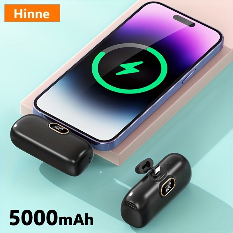 Powerbank « Pocket » – Mini Batterie Externe 5000 mAh Ultra-Compacte — Noir (8/11)