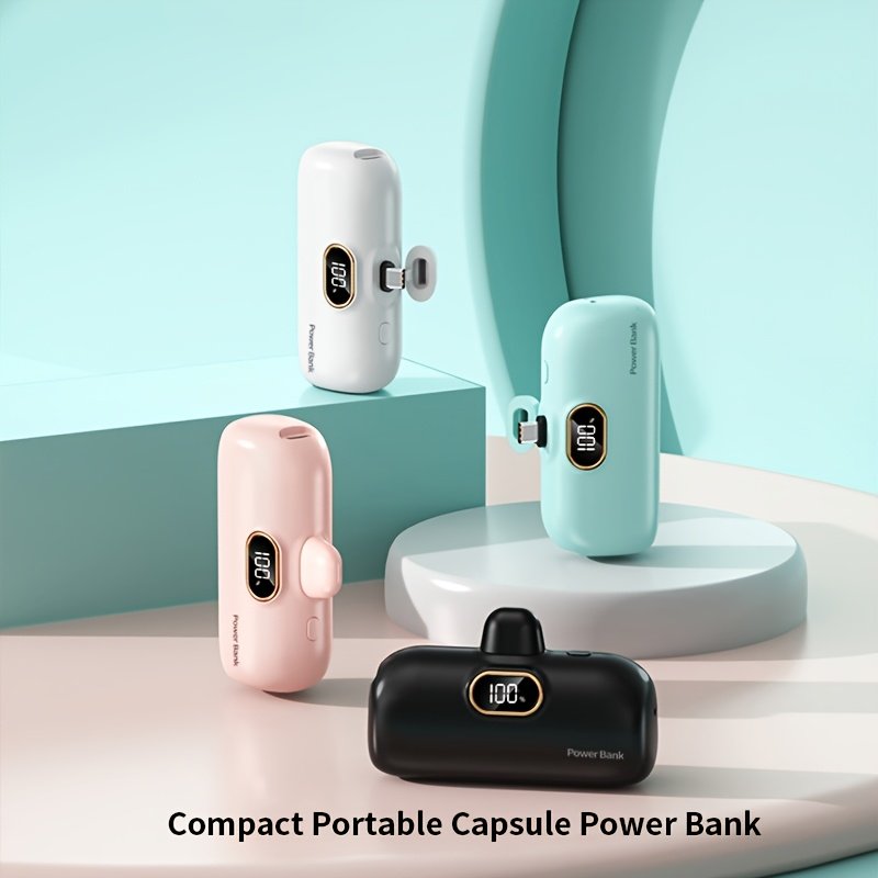 Powerbank « Pocket » – Mini Batterie Externe 5000 mAh Ultra-Compacte — Noir (4/11)