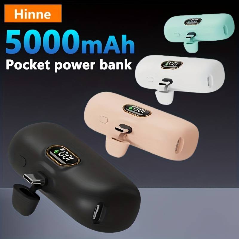 Power Bank "Pocket" – Ultra-Compact 5000 mAh Mini Battery