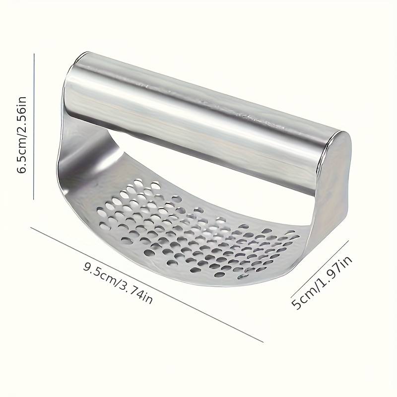 Stainless Steel Rocking Garlic Press "RockPress" – Minces Garlic & Ginger in 2 Seconds