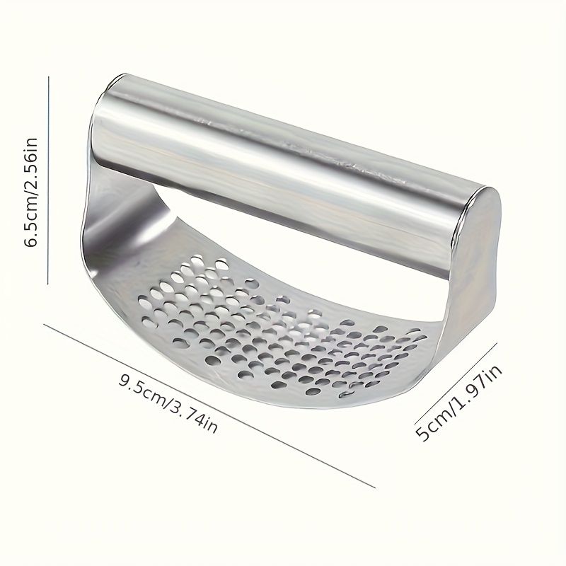 Stainless Steel Rocking Garlic Press "RockPress" – Minces Garlic & Ginger in 2 Seconds