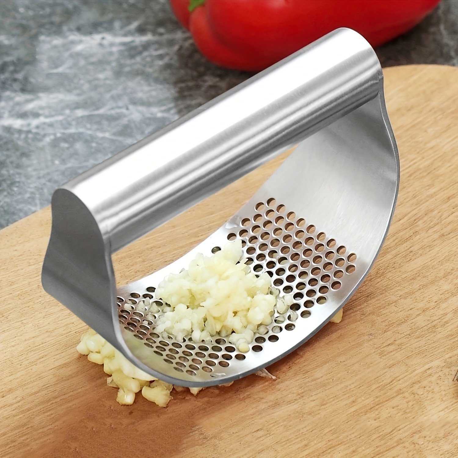 Presse-Ail Inox à Bascule « RockPress » – Hache Ail & Gingembre en 2 Secondes — default (3/9)