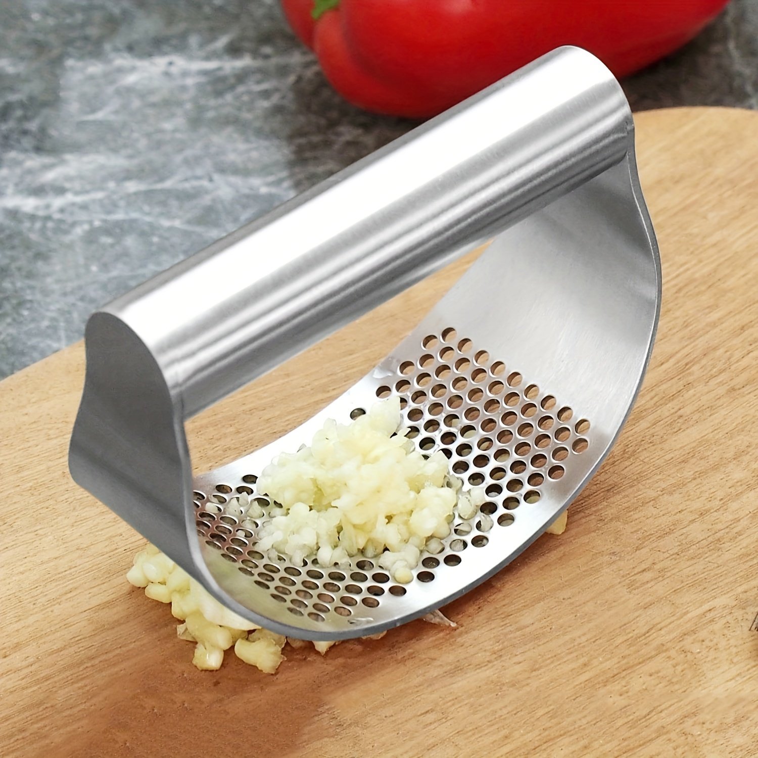 Presse-Ail Inox à Bascule « RockPress » – Hache Ail & Gingembre en 2 Secondes — default (7/9)