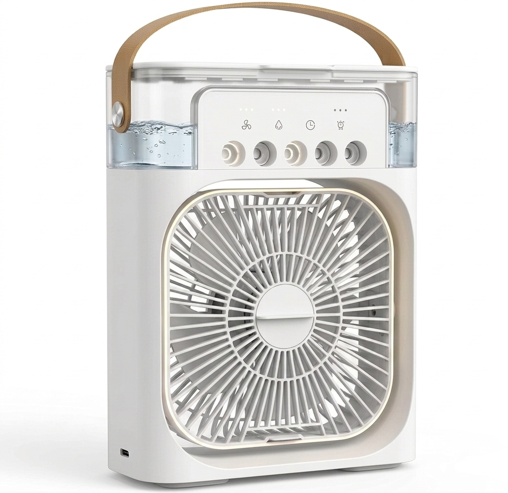 Portable Air Cooler "Cool Mist" – USB Misting Desk Fan