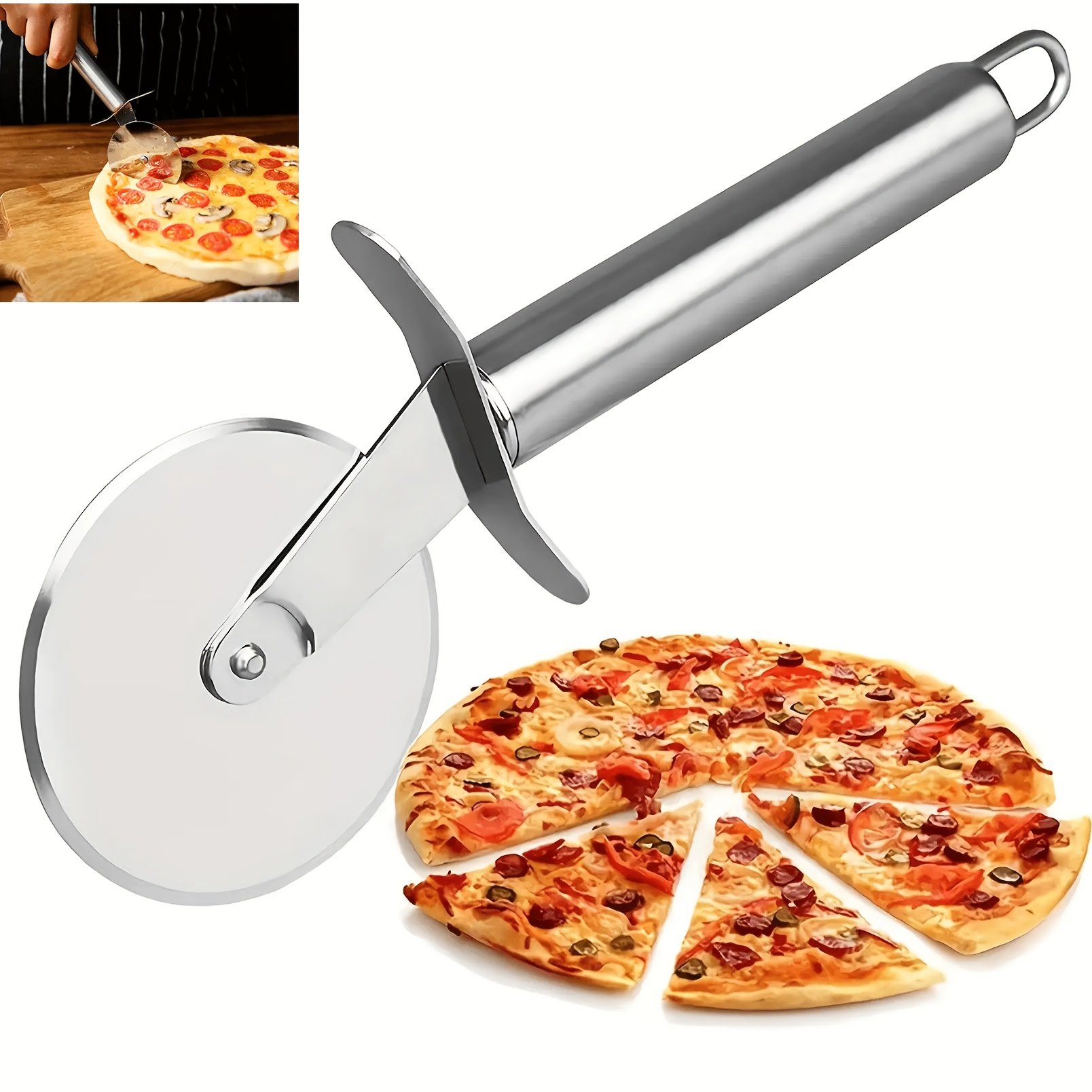 Roulette à Pizza Inox « SliceOne » – Lame Affûtée, Coupe Nette — default (5/9)