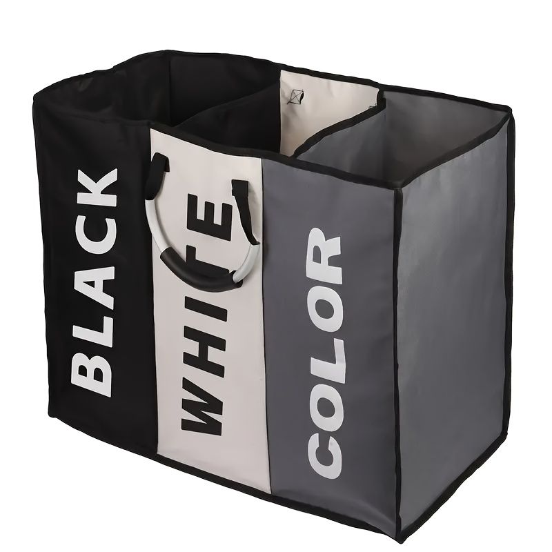 Laundry Hamper "TriPack" 240 L – 3 Compartments, Alu Handles